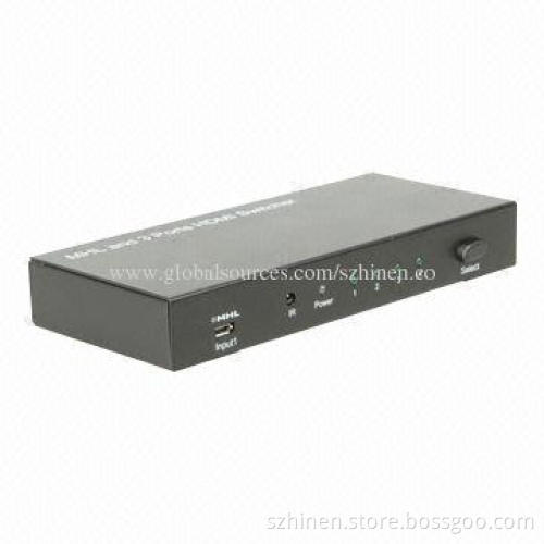 MHL and 3 Ports HDMI Switcher, 1,080 Pixels Video Resolution